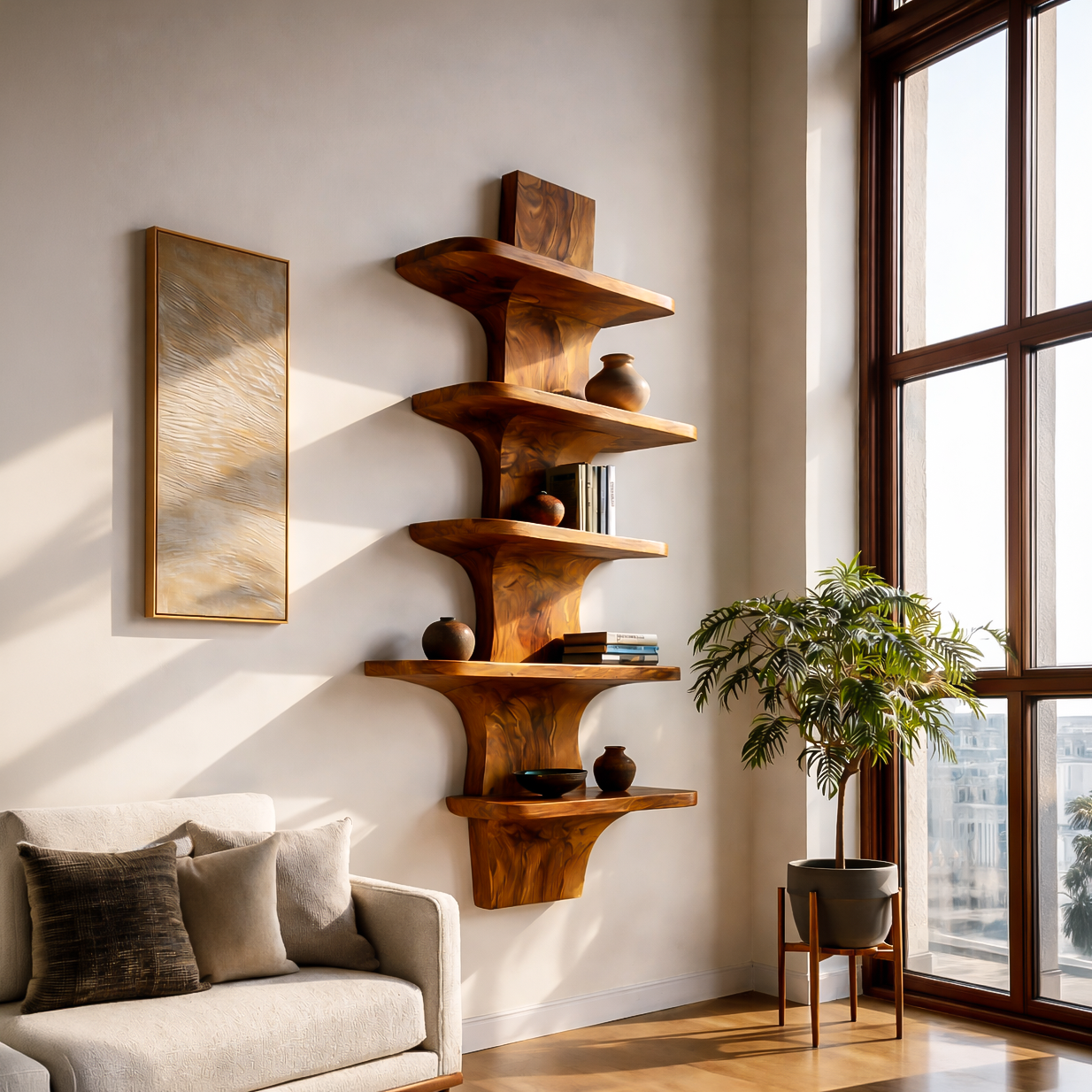 Modern Wooden Floating Bookshelf For Minimalist Home Decor Kitchnce