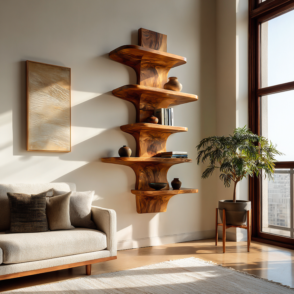 Modern Wooden Floating Bookshelf For Minimalist Home Decor Kitchnce