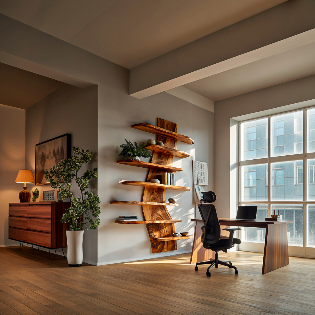 Artistic Wood Wall Bookshelf For Modern Interiors Kitchnce