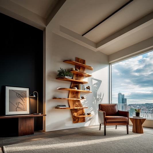 Artistic Wood Wall Bookshelf For Modern Interiors Kitchnce