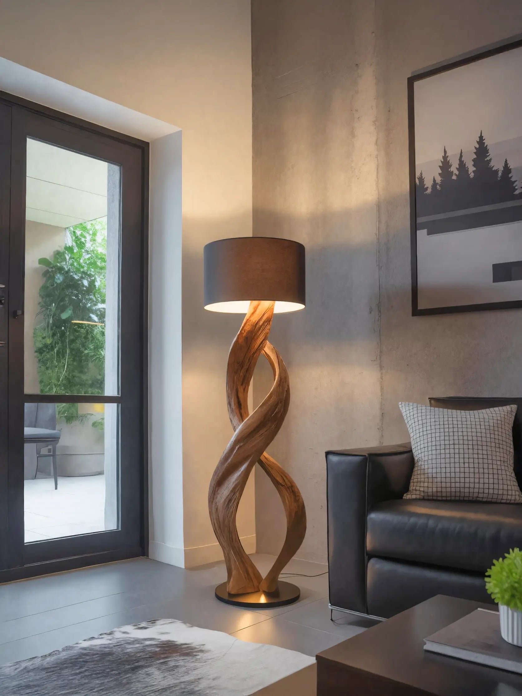 Artistic Twisted Floor Lamp For Living Room Kitchnce