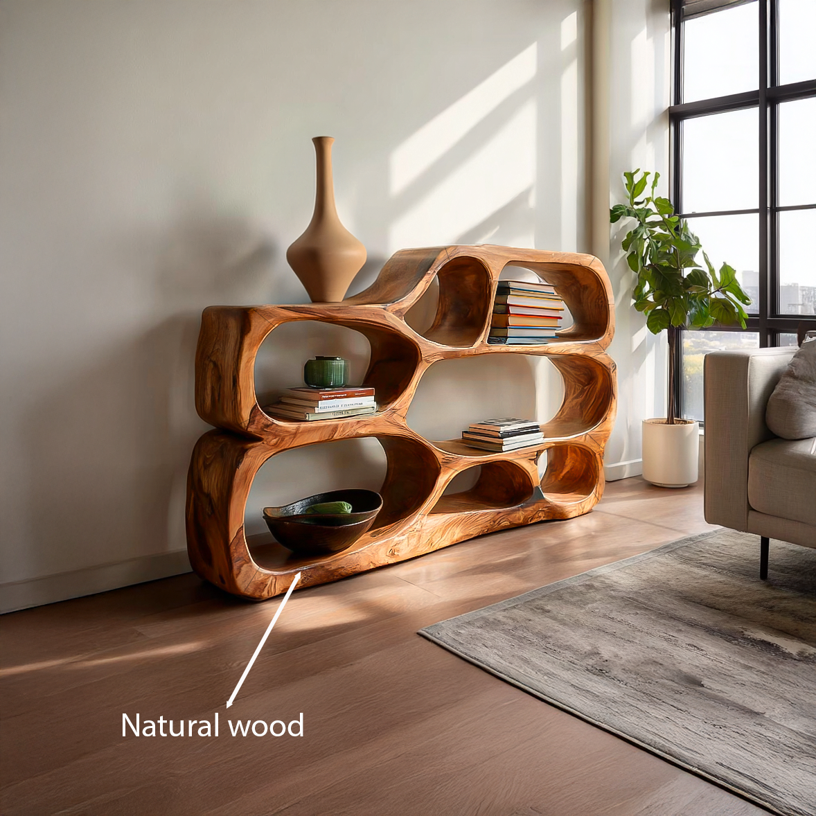 Artistic Curved Bookshelf For Living Room Styling Kitchnce