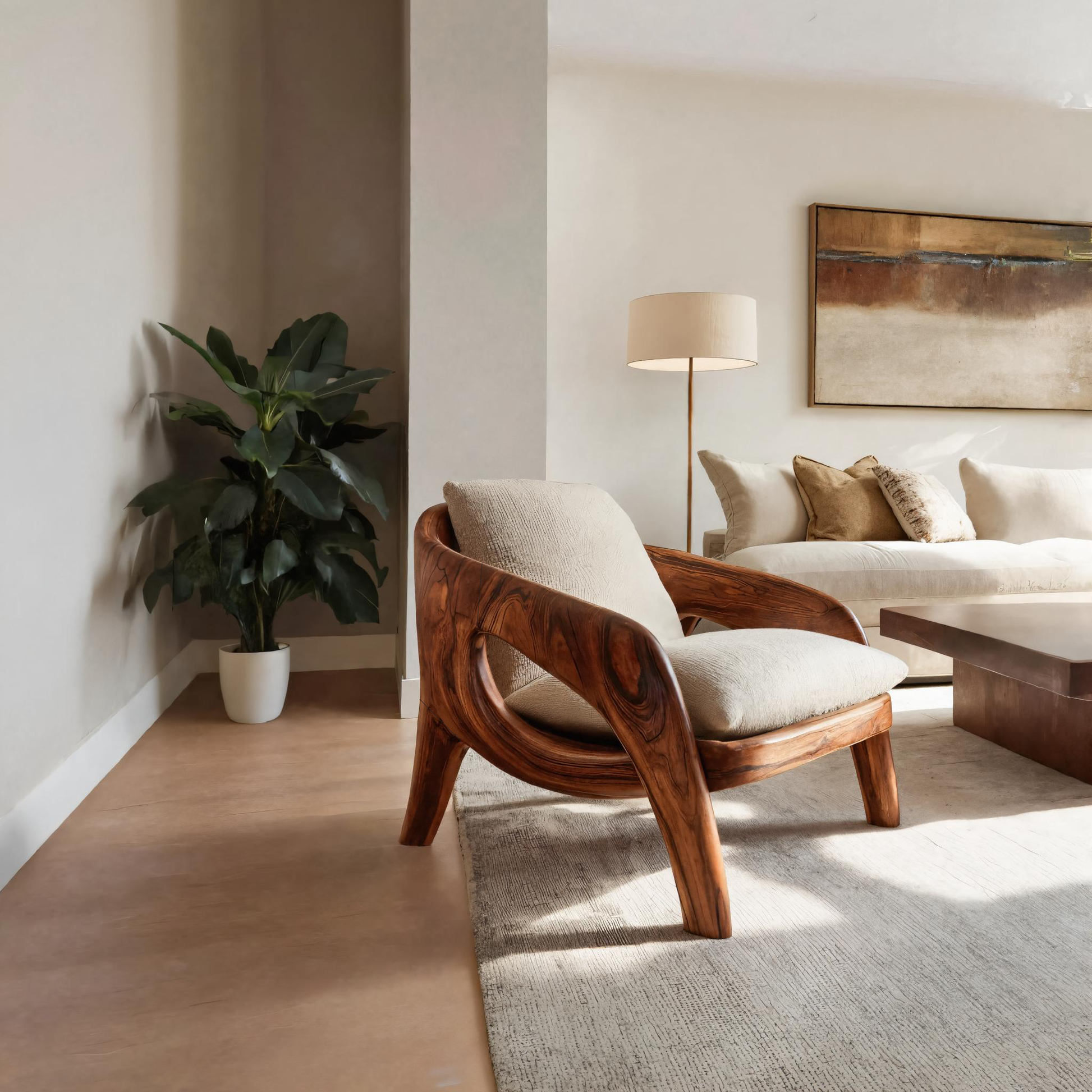 Contemporary Sculptural Lounge Chair For Living Room Kitchnce