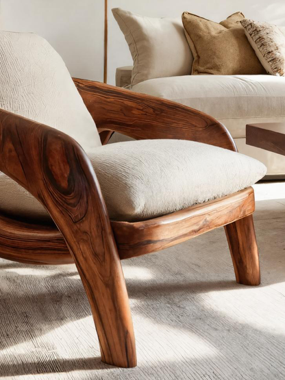 Contemporary Sculptural Lounge Chair For Living Room Kitchnce