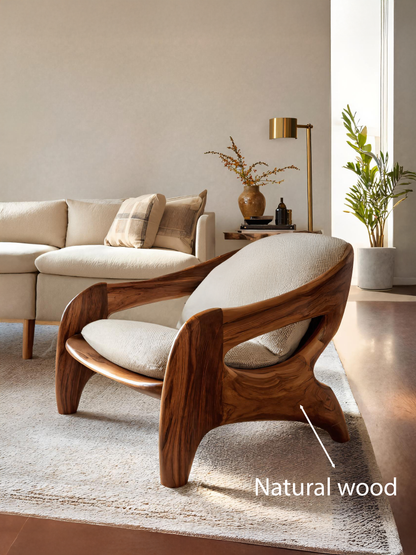 Modern Sculptural Accent Chair For Reading Corner Kitchnce