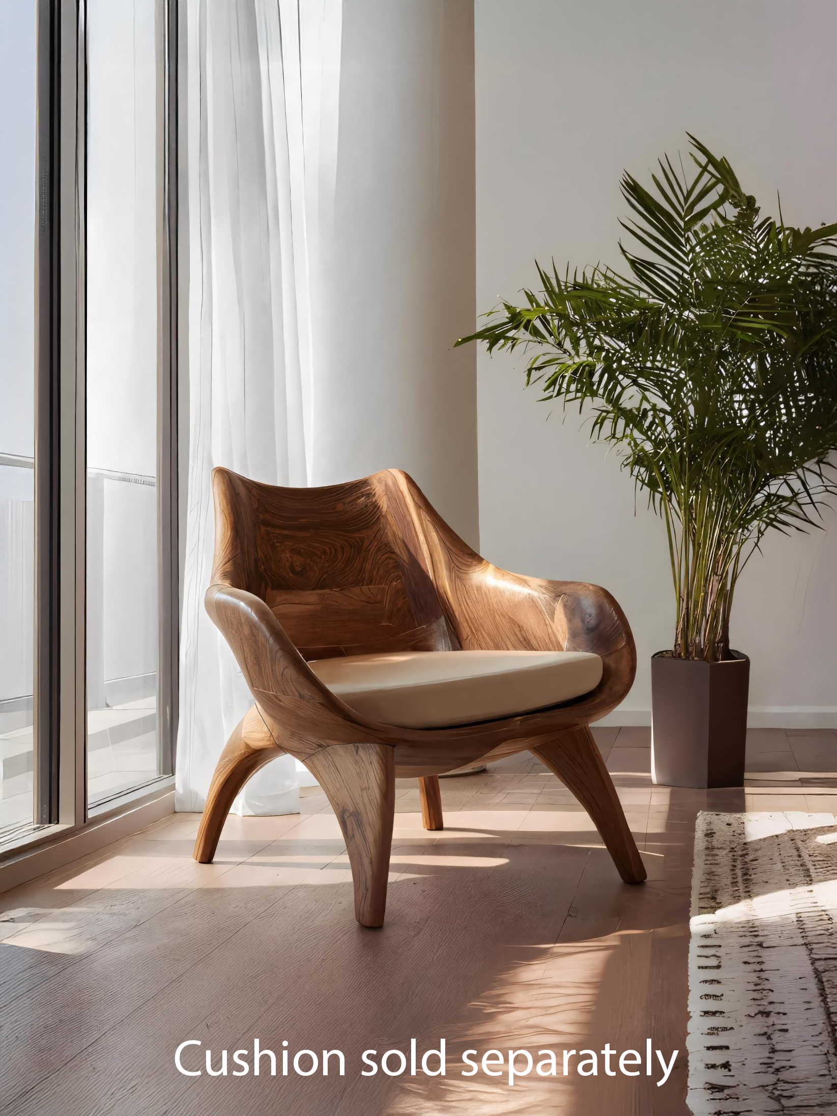 Modern Sculptural Lounge Chair For Living Room Kitchnce