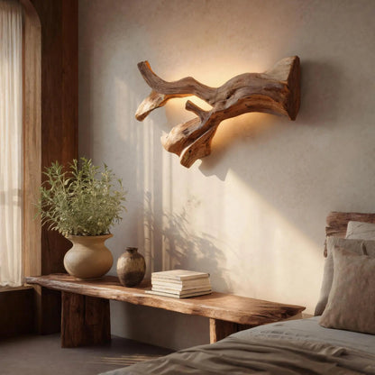 Rustic Natural Wall Lamp For Hallway Kitchnce