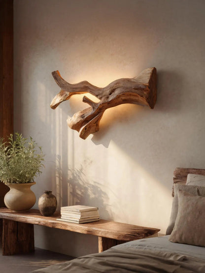 Rustic Natural Wall Lamp For Hallway Kitchnce