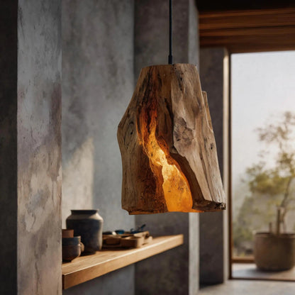 Rustic Organic Pendant Light For Dining Room Kitchnce