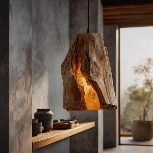 Rustic Organic Pendant Light For Dining Room Kitchnce