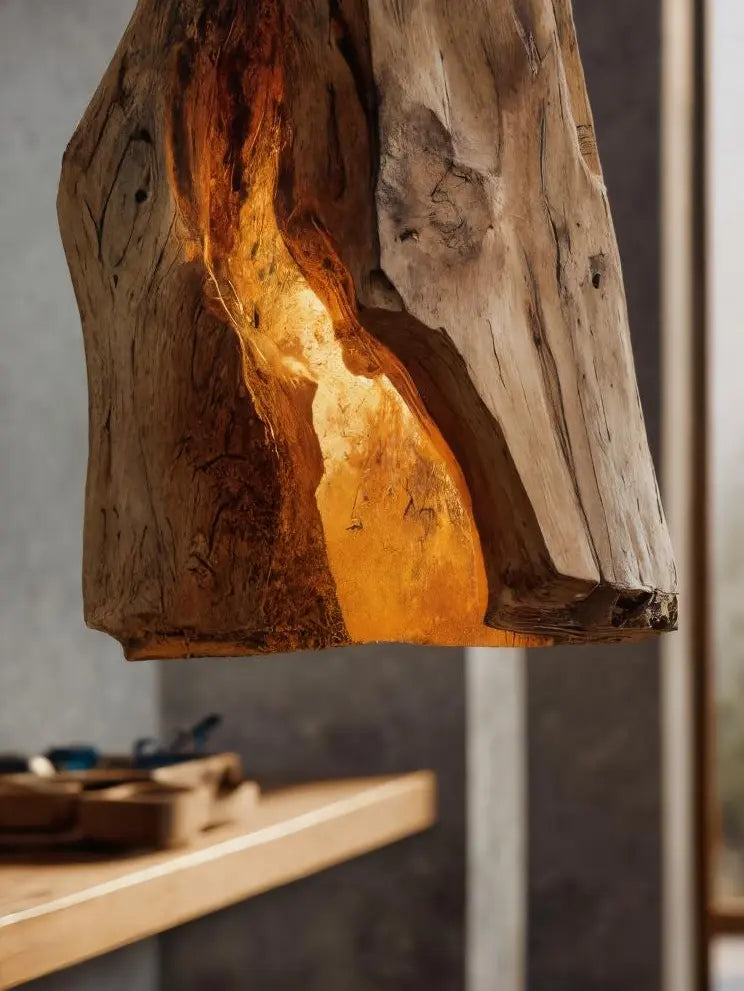 Rustic Organic Pendant Light For Dining Room Kitchnce