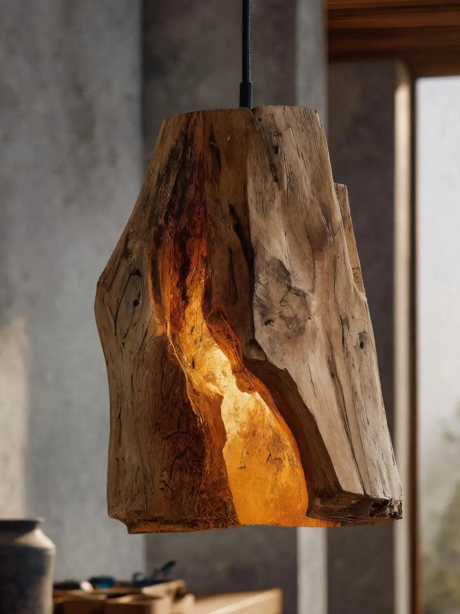 Rustic Organic Pendant Light For Dining Room Kitchnce