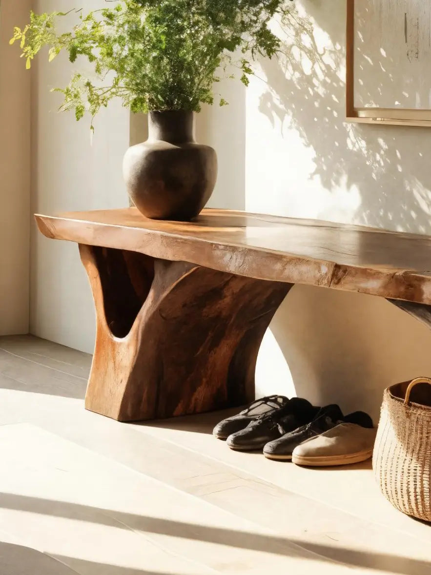 Organic Sculptural Bench For Entryway Kitchnce