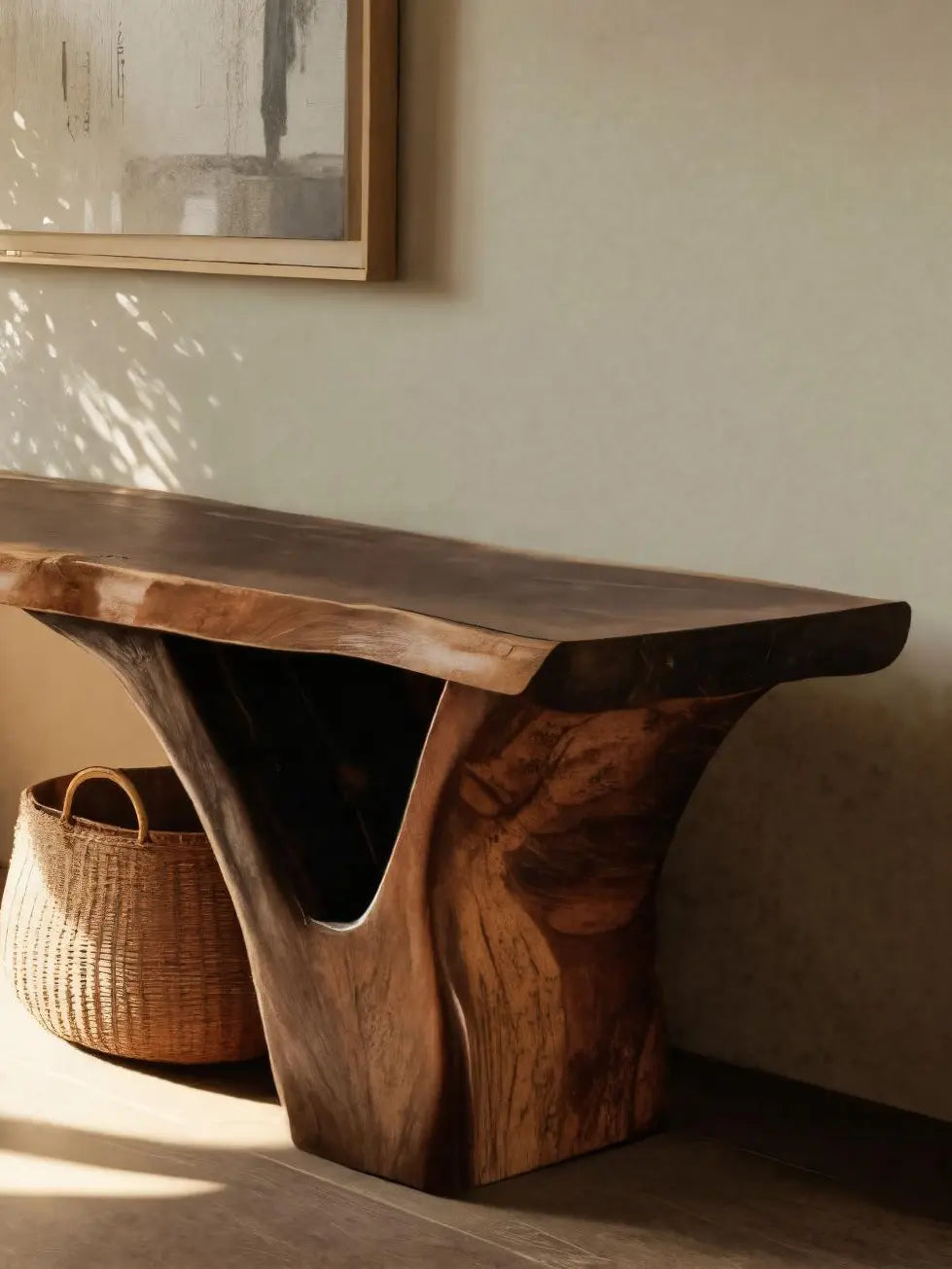 Organic Sculptural Bench For Entryway Kitchnce