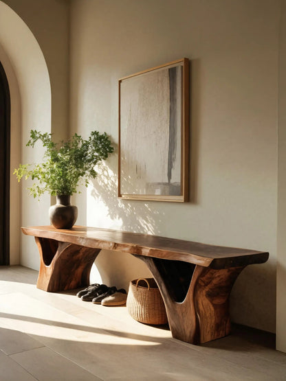 Organic Sculptural Bench For Entryway Kitchnce