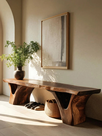 Organic Sculptural Bench For Entryway Kitchnce
