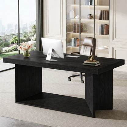 Modern Executive Work Desk, Minimalist Office Table, Large Home Office Writing Desk for Study