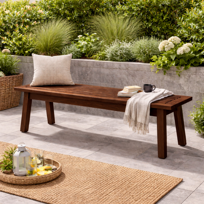 Outdoor Solid Wood Entryway Bench | Modern Patio & Garden Bench with Storage Kitchnce