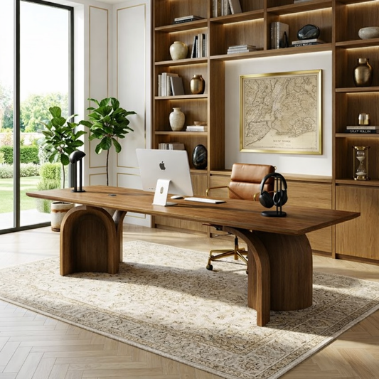 Large Executive Office Desk, Modern Work Table, Minimalist Home Office Writing Desk
