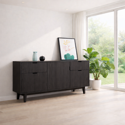 Contemporary Sideboard Cabinet with Hidden Storage – Sleek Living Room Console