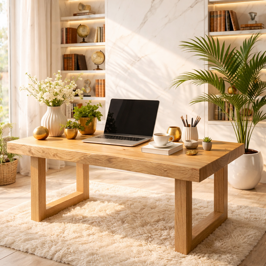 Live Edge Office Desk Natural Edge Writing Table Rustic Workspace Home Office Furniture