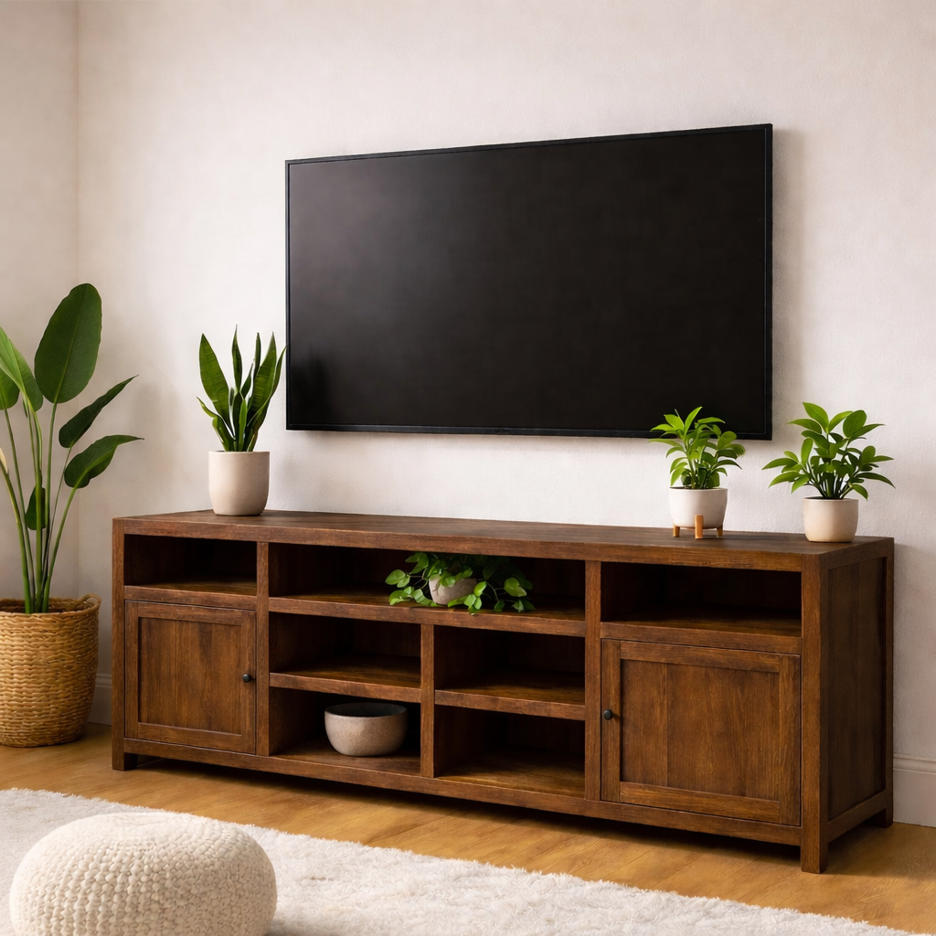 Modern Solid Wood TV Stand Storage Media Console Entertainment Center Cabinet Kitchnce