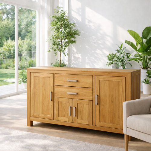 Modern Sideboard Cabinet with Drawers and Door Storage
