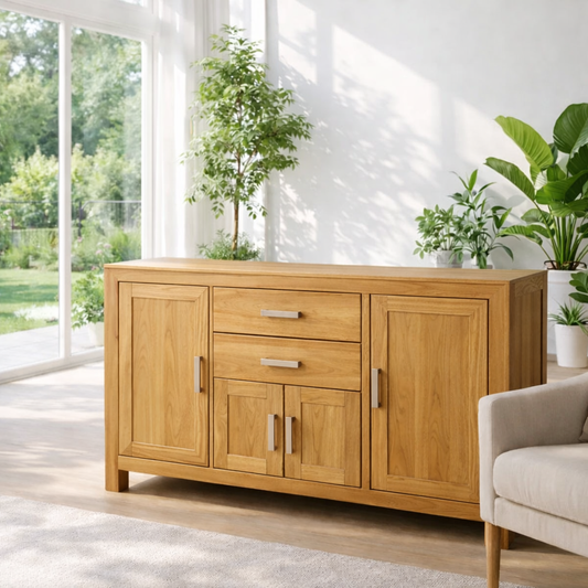 Modern Sideboard Cabinet with Drawers and Door Storage