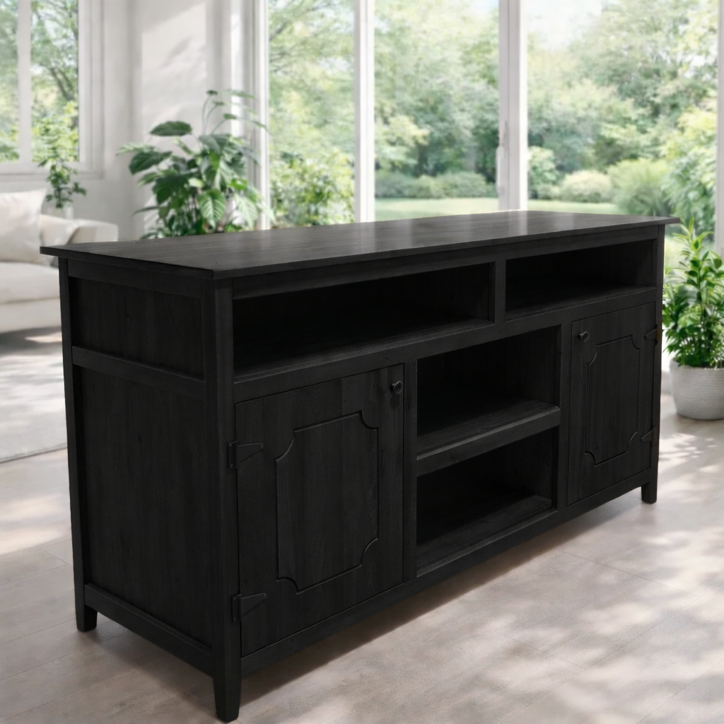Farmhouse Sideboard Cabinet with Shelves and Door Storage
