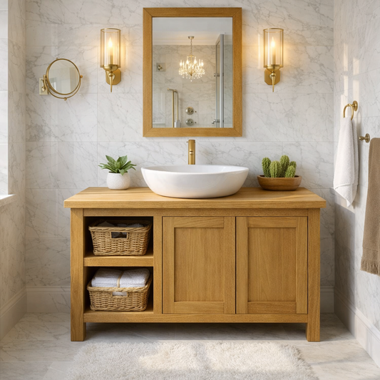 Farmhouse Wood Bathroom Vanity Cabinet With Storage Shelf Bathroom Vanity Base Kitchnce