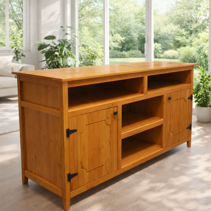 Farmhouse Sideboard Cabinet with Shelves and Door Storage