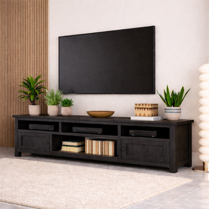 Mid Century Solid Wood TV Stand Long Media Console Entertainment Center Cabinet Kitchnce