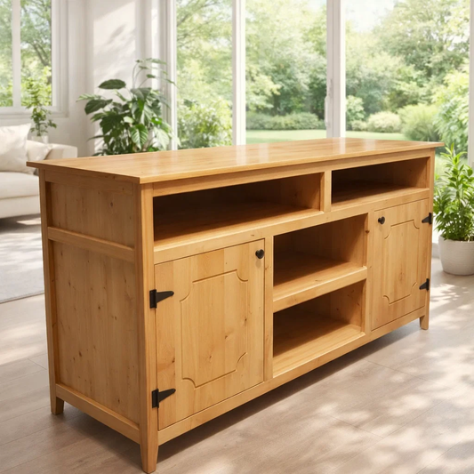 Farmhouse Sideboard Cabinet with Shelves and Door Storage