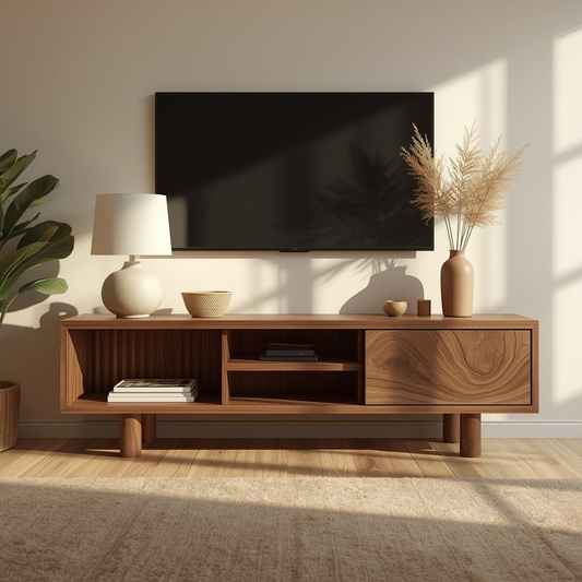 Mid Century Solid Wood TV Stand Modern Media Console Entertainment Center Cabinet Storage Kitchnce