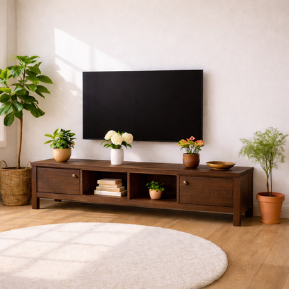 Modern Wood TV Stand With Drawers Long Media Console Storage Entertainment Center Kitchnce