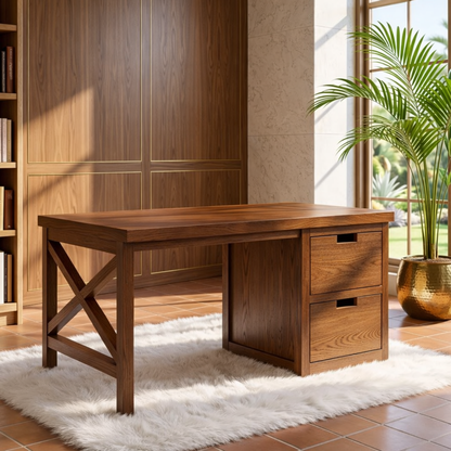 Modern Work Desk with Storage Drawer Minimal Home Office Writing Table Solid Design