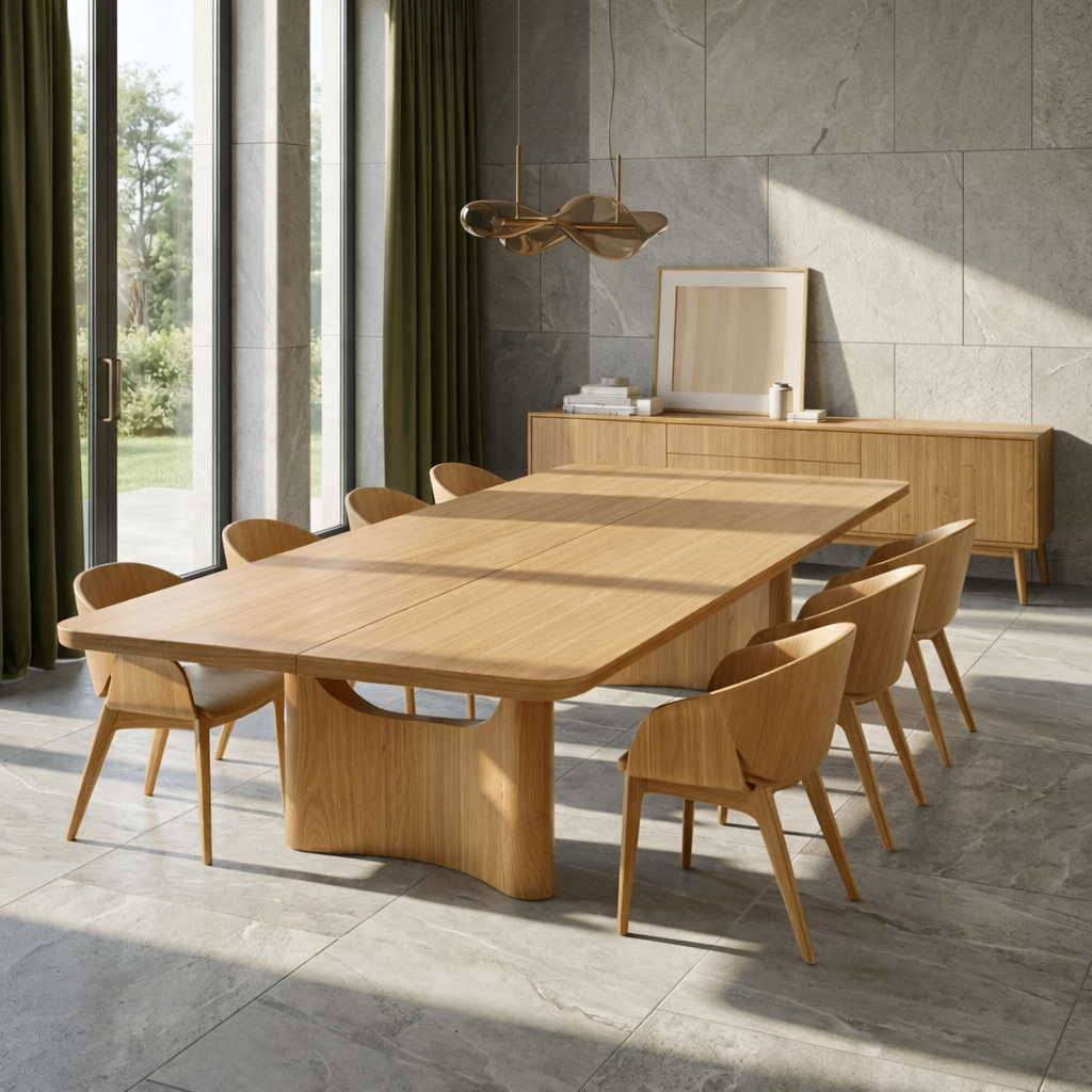 Modern Large Dining Table Rectangular Dining Room Table Contemporary Kitchen Furniture