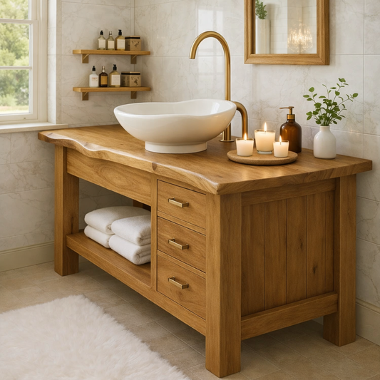 Rustic Wood Bathroom Vanity Cabinet With Drawers Open Shelf Bathroom Vanity Base Kitchnce