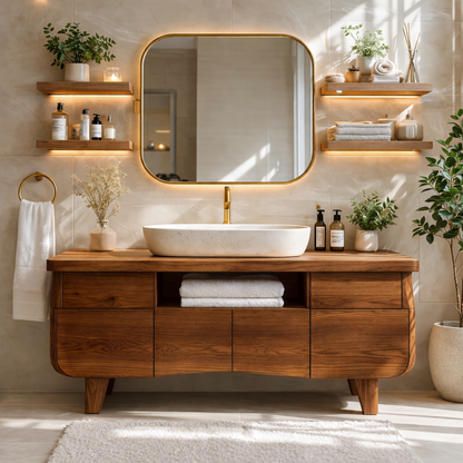 Modern Wood Bathroom Vanity Cabinet With Drawers Storage Bathroom Vanity Base Kitchnce