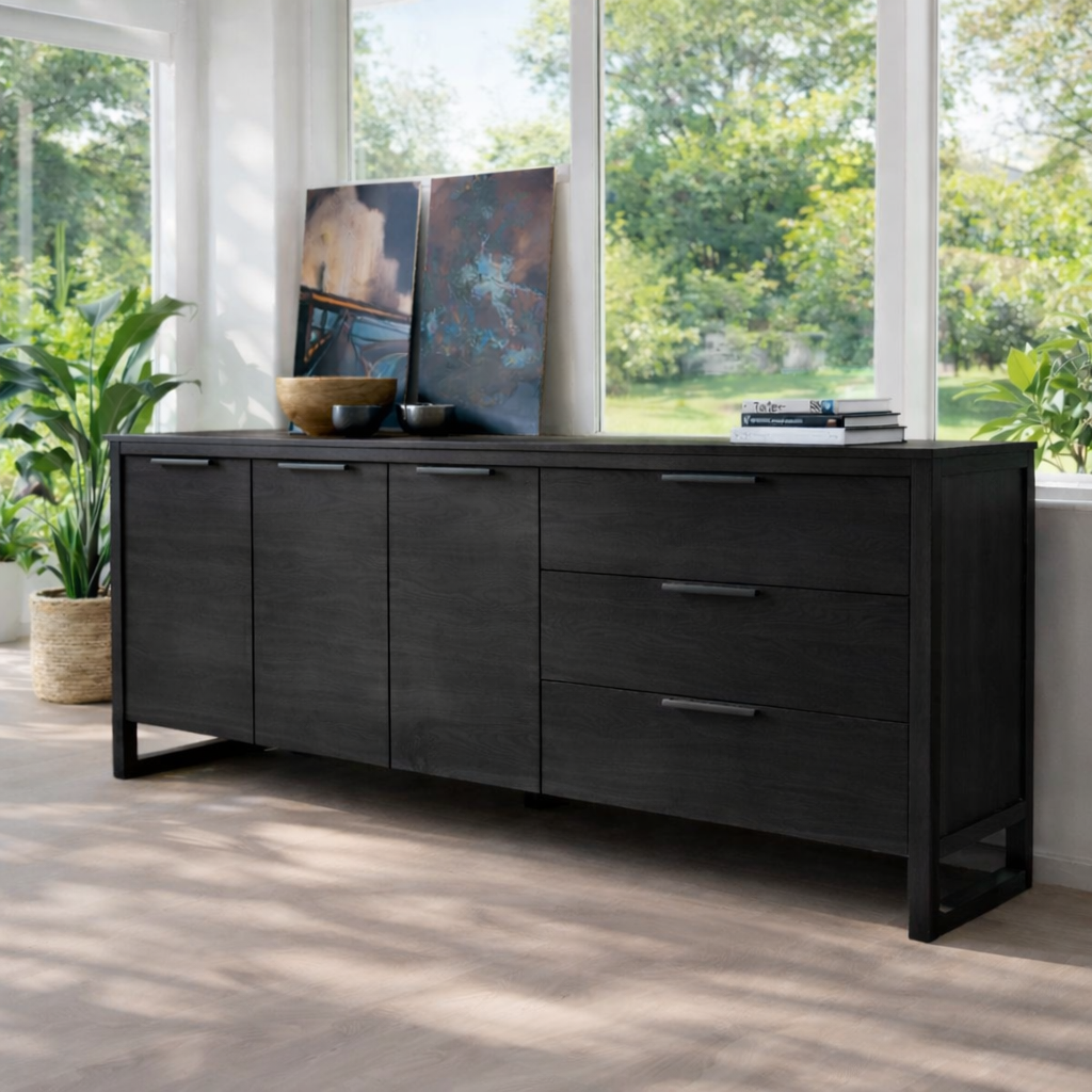 Large Sideboard Cabinet with Drawers and Door Storage