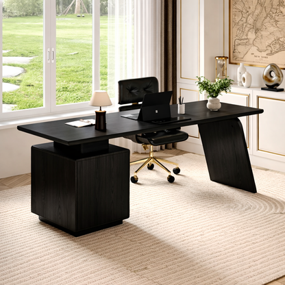 Stylish Modern Desk with Unique Support Base for Home Office