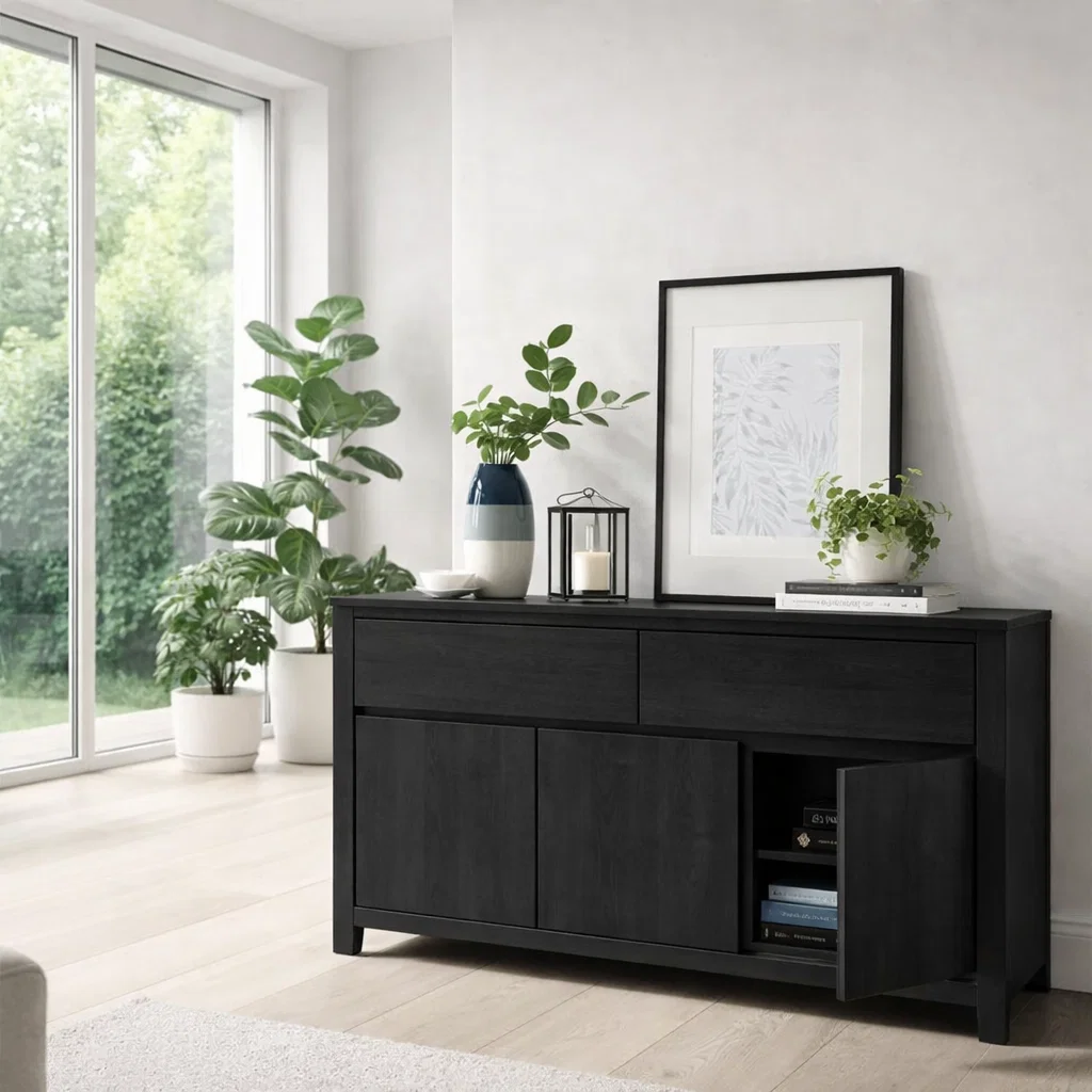 Modern Buffet Sideboard Cabinet with Drawers and Doors – Home Storage Cabinet