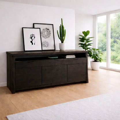Solid Wood Console Table Modern Sideboard with Storage Cabinet Kitchnce