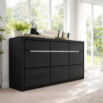 Wide Sideboard Cabinet with Multiple Drawers Storage