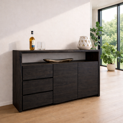 Modern Sideboard Cabinet with Drawers and Doors – Minimalist Storage Console