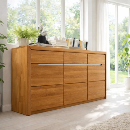 Wide Sideboard Cabinet with Multiple Drawers Storage