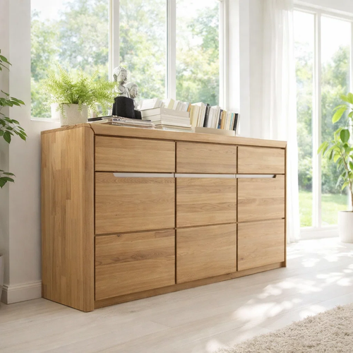 Wide Sideboard Cabinet with Multiple Drawers Storage