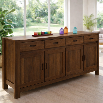 Extra Wide Sideboard Cabinet with Drawers and Door Storage