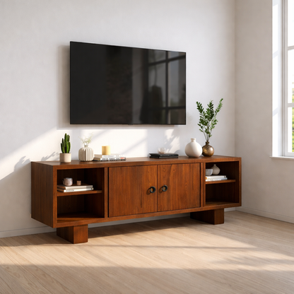 Mid Century Solid Wood TV Stand Modern Media Console Entertainment Center Storage Cabinet Kitchnce