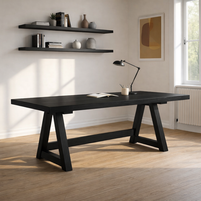 Handcrafted Solid Wood Work Desk Minimalist Scandinavian Writing Table Home Office